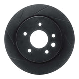 R1 Concepts 95-06 Jaguar Vanden Plas Rear Left Slotted Black Brake Rotor by R1 Concepts RNC-613-20009L