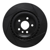 R1 Concepts 17-20 Jaguar F-Pace Rear Left Slotted Black Brake Rotor by R1 Concepts RNC-613-20034L