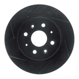R1 Concepts 98-03 Kia Sephia Rear Left Slotted Black Brake Rotor by R1 Concepts RNC-613-21003L
