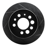 R1 Concepts 74-97 Volvo 164/240 Rear Right Slotted Black Brake Rotor by R1 Concepts RNC-613-27006R