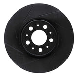 R1 Concepts 03-09 Volvo S60/XC90 Front Left Slotted Black Brake Rotor by R1 Concepts RNC-613-27038L