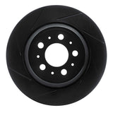 R1 Concepts 03-14 Volvo XC90 Rear Left Slotted Black Brake Rotor