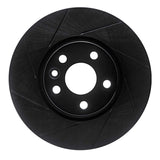 R1 Concepts 07-18 Land Rover Range Rover Evoque Front Left Slotted Black Brake Rotor by R1 Concepts RNC-613-27041L