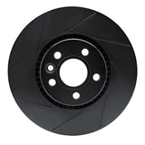 R1 Concepts 07-18 Land Rover LR2 Front Left Slotted Black Brake Rotor