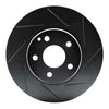 R1 Concepts 69-89 Peugeot 504/505 Front Left Slotted Black Brake Rotor