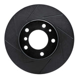 R1 Concepts 89-95 BMW 525i Front Left Slotted Black Brake Rotor by R1 Concepts RNC-613-31023L