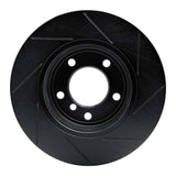 R1 Concepts 99-08 BMW 323i Front Left Slotted Black Brake Rotor