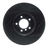 R1 Concepts 04-10 BMW 525i Front Left Slotted Black Brake Rotor by R1 Concepts RNC-613-31062L