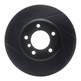 R1 Concepts 04-10 BMW 525i Front Left Slotted Black Brake Rotor by R1 Concepts RNC-613-31062L