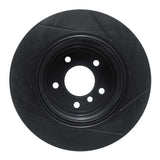R1 Concepts 06-10 BMW 525xi Rear Left Slotted Black Brake Rotor by R1 Concepts RNC-613-31075L
