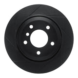 R1 Concepts 06-10 BMW 525xi Rear Left Slotted Black Brake Rotor by R1 Concepts RNC-613-31075L