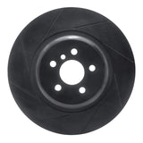 R1 Concepts 16-20 BMW 740E IPerformance xDrive Rear Left Slotted Black Brake Rotor by R1 Concepts RNC-613-31162L