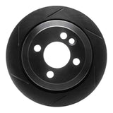 R1 Concepts 07-15 Mini Cooper (Excl Clubman) Rear Left Slotted Black Brake Rotor by R1 Concepts RNC-613-32003L