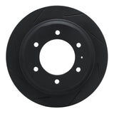 R1 Concepts 92-04 Isuzu Amigo Rear Left Slotted Black Brake Rotor by R1 Concepts RNC-613-37009L