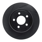 R1 Concepts 05-21 Chrysler 300 Rear Left Slotted Black Brake Rotor by R1 Concepts RNC-613-39016L