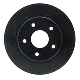 R1 Concepts 08-16 Dodge Grand Caravan Rear Left Slotted Black Brake Rotor by R1 Concepts RNC-613-40109L