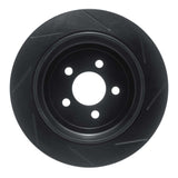 R1 Concepts 07-12 Jeep Liberty Rear Left Slotted Black Brake Rotor by R1 Concepts RNC-613-42019L