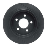 R1 Concepts 93-98 Jeep Grand Cherokee Rear Left Slotted Black Brake Rotor