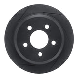R1 Concepts 93-98 Jeep Grand Cherokee Rear Left Slotted Black Brake Rotor