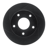 R1 Concepts 82-88 Chevrolet Camaro Rear Left Slotted Black Brake Rotor by R1 Concepts RNC-613-47014L