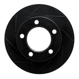 R1 Concepts 94-96 Ford Bronco Front Left Slotted Black Brake Rotor