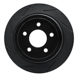 R1 Concepts 03-05 Ford Explorer Sport Rear Left Slotted Black Brake Rotor by R1 Concepts RNC-613-54182L