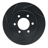 R1 Concepts 02-06 Ford Expedition Front Left Slotted Black Brake Rotor