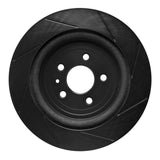 R1 Concepts 13-19 Ford Explorer (Excl Sport) Rear Left Slotted Black Brake Rotor by R1 Concepts RNC-613-54222L