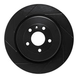 R1 Concepts 13-19 Ford Explorer (Excl Sport) Rear Left Slotted Black Brake Rotor by R1 Concepts RNC-613-54222L