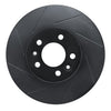 R1 Concepts 98-02 Ford Crown Victoria Front Left Slotted Black Brake Rotor