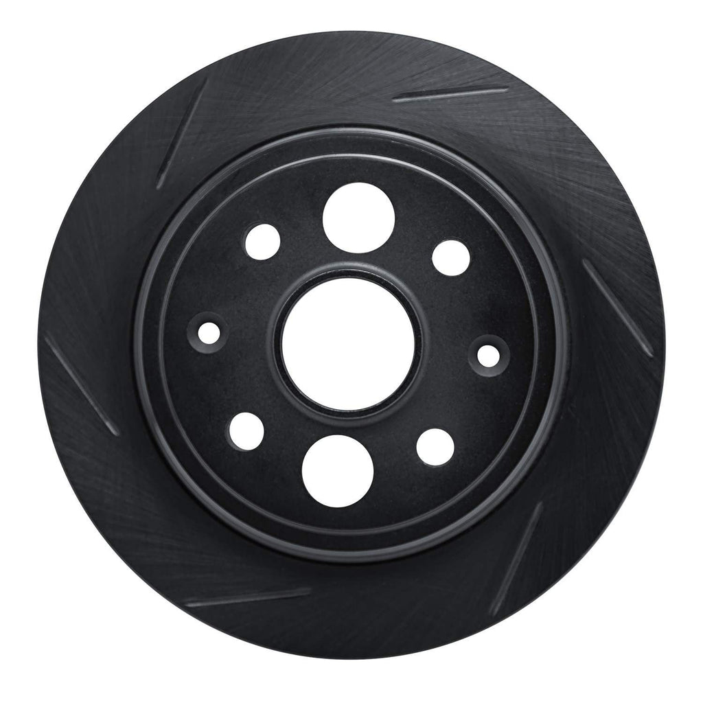 R1 Concepts 86-89 Acura Integra Rear Left Slotted Black Brake Rotor ...