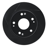 R1 Concepts 03-08 Honda Accord Coupe Rear Left Slotted Black Brake Rotor by R1 Concepts RNC-613-59029L