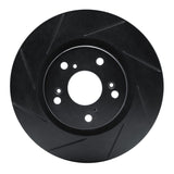 R1 Concepts 12-16 Honda CR-V Front Left Slotted Black Brake Rotor by R1 Concepts RNC-613-59057L