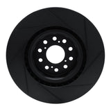R1 Concepts 17-21 Honda Civic Hatchback Front Left Slotted Black Brake Rotor