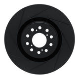 R1 Concepts 17-21 Honda Civic Hatchback Front Left Slotted Black Brake Rotor