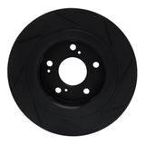 R1 Concepts 17-21 Honda Civic Hatchback Rear Left Slotted Black Brake Rotor by R1 Concepts RNC-613-59067L