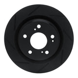 R1 Concepts 17-21 Honda Civic Hatchback Rear Left Slotted Black Brake Rotor by R1 Concepts RNC-613-59067L