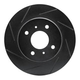 R1 Concepts 84-85 Nissan 300ZX Rear Left Slotted Black Brake Rotor by R1 Concepts RNC-613-67015L