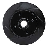 R1 Concepts 84-87 Nissan Maxima Rear Left Slotted Black Brake Rotor by R1 Concepts RNC-613-67019L