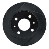 R1 Concepts 95-00 Nissan 200SX Front Left Slotted Black Brake Rotor by R1 Concepts RNC-613-67044L