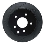 R1 Concepts 02-22 Nissan 350Z Rear Left Slotted Black Brake Rotor by R1 Concepts RNC-613-67088L