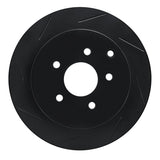 R1 Concepts 03-21 Infiniti FX35 Rear Left Slotted Black Brake Rotor by R1 Concepts RNC-613-67089L