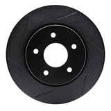 R1 Concepts 17-22 Nissan Leaf Rear Left Slotted Black Brake Rotor by R1 Concepts RNC-613-67111L