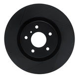 R1 Concepts 03-08 Nissan 350Z Front Left Slotted Black Brake Rotor by R1 Concepts RNC-613-68008L