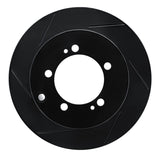 R1 Concepts 94-95 Mitsubishi Eclipse Rear Left Slotted Black Brake Rotor by R1 Concepts RNC-613-72029L