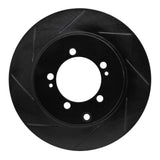 R1 Concepts 03-06 Mitsubishi Lancer Rear Left Slotted Black Brake Rotor by R1 Concepts RNC-613-72036L