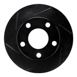 R1 Concepts 85-00 Audi 200 Quattro Rear Left Slotted Black Brake Rotor by R1 Concepts RNC-613-73009L