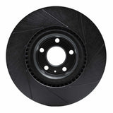 R1 Concepts 04-09 Audi S4 Front Left Slotted Black Brake Rotor by R1 Concepts RNC-613-73031L