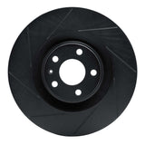R1 Concepts 04-09 Audi S4 Front Left Slotted Black Brake Rotor by R1 Concepts RNC-613-73031L