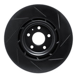 R1 Concepts 08-11 Audi S4 Front Left Slotted Black Brake Rotor by R1 Concepts RNC-613-73058L